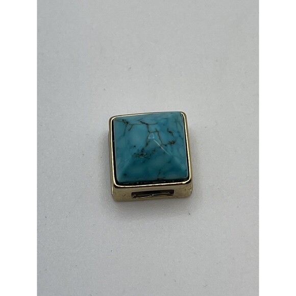 Keep Collective Single Leather Band Triangle Perf In Natural Tan & 4 Charm Lot - Picture 9 of 10